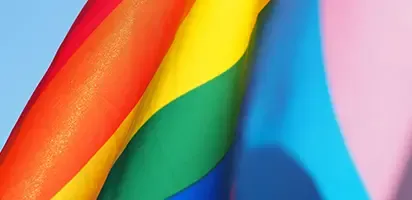 Rainbow flag.